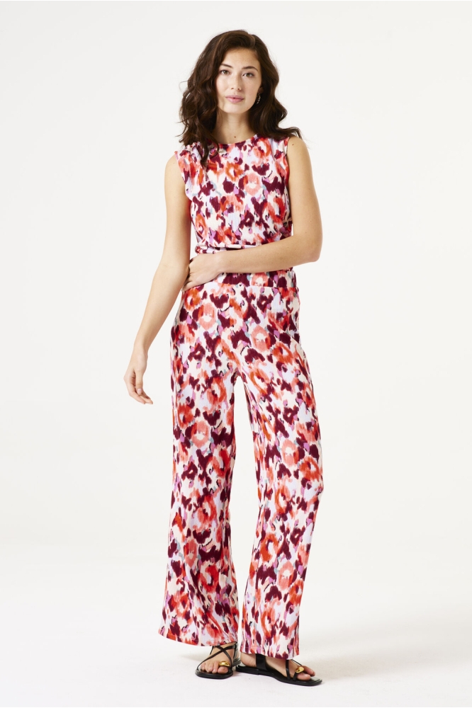 TOP MET PRINT C50220 1345 tangerine red